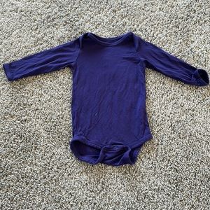 Kyte baby eggplant long sleeve bodysuit